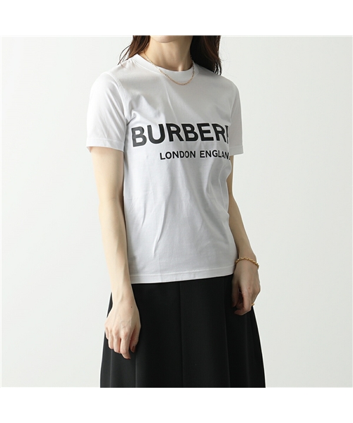 【BURBERRY(バーバリー)】Tシャツ T－shirt 8008894 8011651 レディース クルーネック ロゴ コットン 半袖