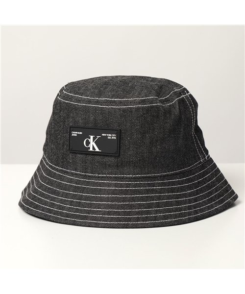 Calvin Klein(カルバンクライン)/【Calvin Klein(カルバンクライン)】バケットハット DENIM デニム K50K508141 メンズ ラバーロゴ 帽子 1BY/ブラック