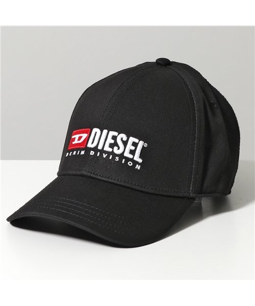 DIESEL(ディーゼル)/【DIESEL(ディーゼル)】ベースボールキャップ CORRY－DIV HAT A03699 0JCAR メンズ コットン 帽子 立体ロゴ刺繍 /ブラック