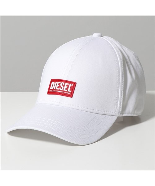 DIESEL(ディーゼル)/【DIESEL(ディーゼル)】ベースボールキャップ CORRY－GUM HAT A02746 0JCAR メンズ コットン 帽子 ロゴラバーパッチ /ホワイト