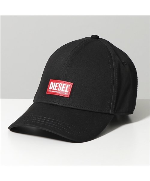 DIESEL(ディーゼル)/【DIESEL(ディーゼル)】ベースボールキャップ CORRY－GUM HAT A02746 0JCAR メンズ コットン 帽子 ロゴラバーパッチ /ブラック