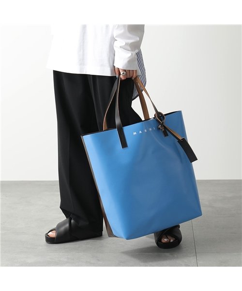 MARNI(マルニ)/【MARNI(マルニ)】トートバッグ TRIBECA バーチカル SHMQ0000A3 P3572 レディース PVC ショッピングバッグ 鞄 Z3O50/ブルー