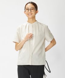 J.PRESS LADIES（LARGE SIZE）(J．プレス　レディス（大きいサイズ）)/【洗える】ライトタンブラー バンドカラー ブラウス/ベージュ系