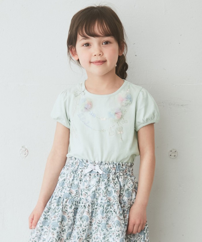 話題の行列 anyFAM 子供服 半袖Tシャツ ネックレス柄 vrfilms.in