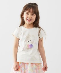 anyFAM（KIDS）(エニファム（キッズ）)/動物ドレス 半袖Tシャツ/ホワイト×ウサギ