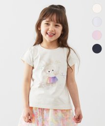 anyFAM（KIDS）(エニファム（キッズ）)/動物ドレス 半袖Tシャツ/ホワイト×ウサギ