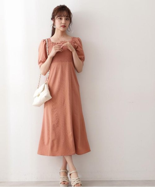 セール プロポーション ボディドレッシング Proportion Body Dressing シャーリングパフワンピース Magaseek
