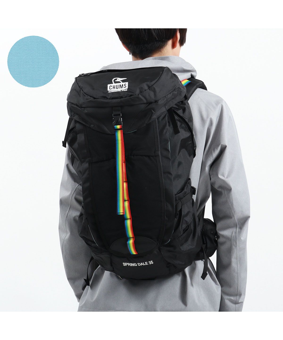 【日本正規品】チャムス リュック CHUMS Spring Dale 35 バックパック 35L ウエストポーチ 登山 旅行 レインカバー  CH60－3161