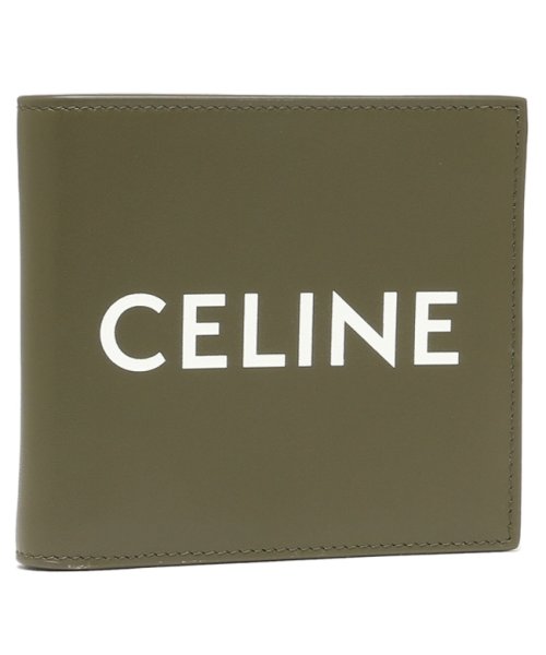 セール セリーヌ 二つ折り財布 バイフォールドウォレット ロゴ グリーン メンズ Celine 10b653dme 31do セリーヌ Celine Magaseek