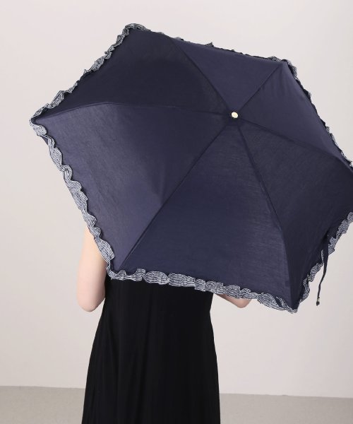 sankyoshokai(サンキョウショウカイ)/折りたたみ日傘 晴雨兼用 遮光 90%以上/ネイビー