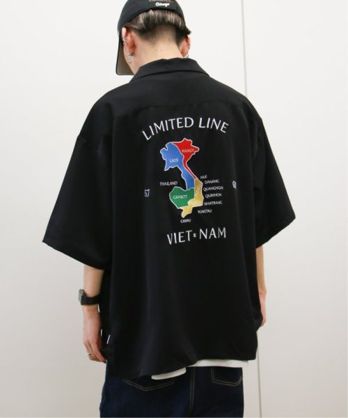 VENCE　EXCHANGE(ヴァンス　エクスチェンジ)/バック刺繍半袖ベトシャツ/ブラック