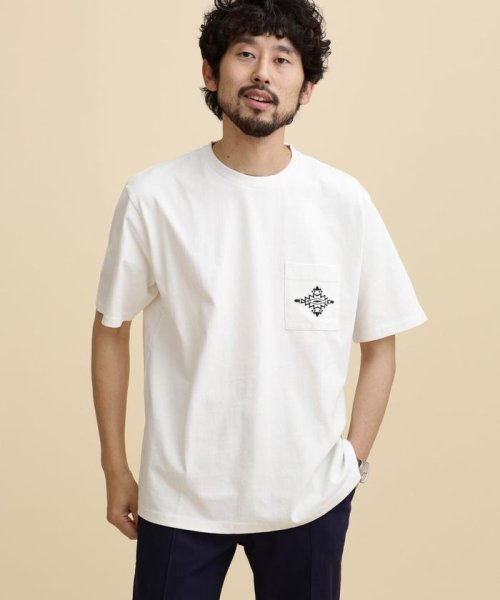 nano・universe(ナノ・ユニバース)/LB.04/刺繍ポケットクルーネックTシャツ/パターン32