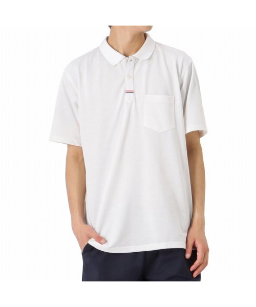 MAC HOUSE(men)(マックハウス（メンズ）)/SARARI サラリ 鹿の子デザインポロシャツ QMH/03844SS/ホワイト