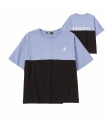 MAC HOUSE(kid's)(マックハウス（キッズ）)/KANGOL カンゴール 切り替えTシャツ 887357/ブルー×ブラック
