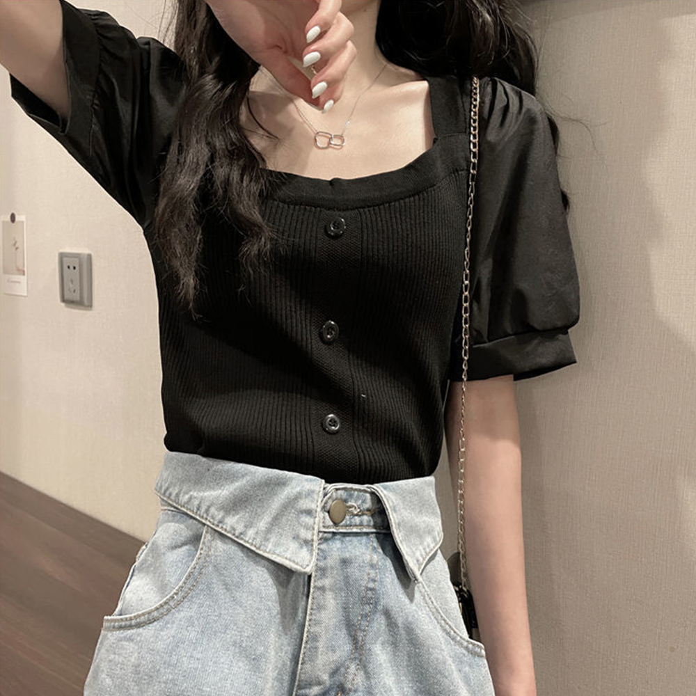 セール 異素材シフォンサマーニット レディース ミニミニストア Miniministore Magaseek