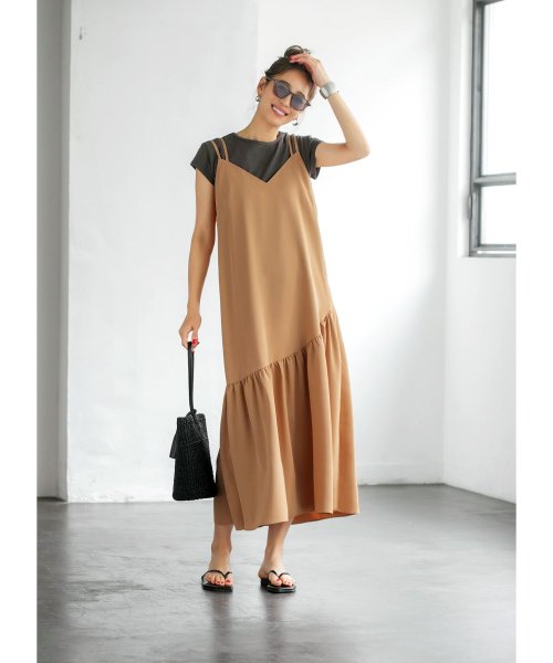 キャミ型ななめギャザーワンピース スタイルデリ Style Deli Magaseek