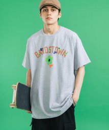 Rocky Monroe(ロッキーモンロー)/Tシャツ 半袖 メンズ レディース カットソー プリント 花 フラワー ウルトラコットン 丸胴 ビッグシルエット ルーズ オーバーサイズ ストリート カジュアル/グレー