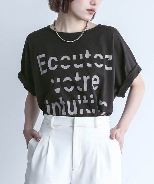 osharewalker(オシャレウォーカー)/『グラフィカルロゴTシャツ』/ブラック