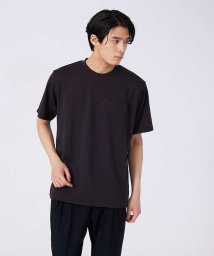 ABAHOUSE(ABAHOUSE)/ツインフェイス カットオフ ポケTシャツ/ブラック