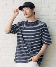 ikka/ヒヤットクルーネックボーダーTシャツ/504613221