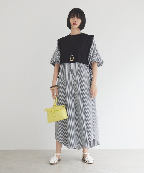 セール 布帛ベストｓｅｔストライプワンピース ドゥ アルシーヴ Doux Archives Magaseek