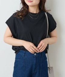 NICE CLAUP OUTLET(ナイスクラップ　アウトレット)/【新色追加/WEB限定カラーあり】大人の華奢見えカットソー/ブラック