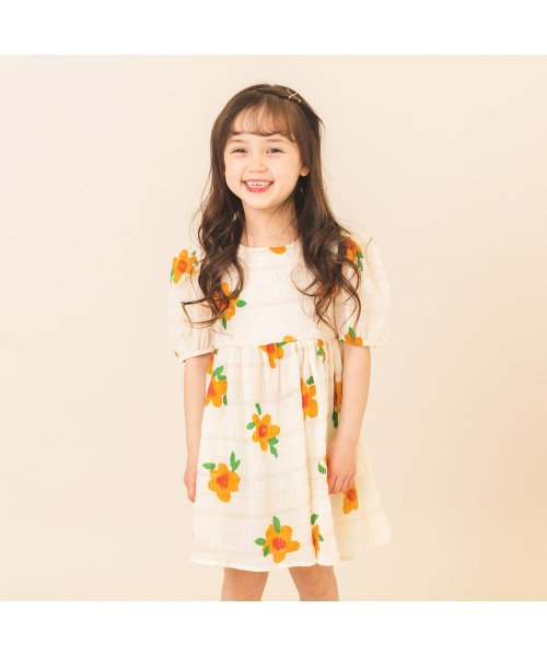 セール サッカー生地デザインビッグフラワー柄ワンピース アーバンチェリー Urban Cherry Magaseek