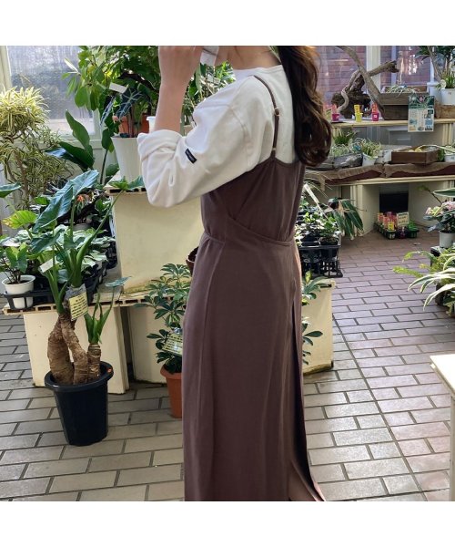 セール リネン混キャミラップワンピース ラウアー Lauir Magaseek