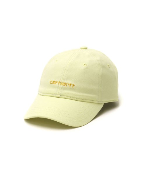 Carhartt WIP(カーハートダブルアイピー)/【日本正規品】 カーハート キャップ Carhartt WIP CANVAS SCRIPT CAP キャンバススクリプトキャップ サイズ調整 I028876/ライトイエロー