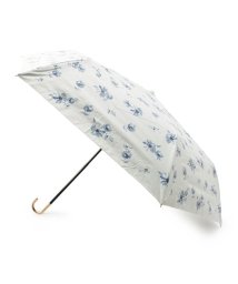 Ober Tashe(ESPERANZA／OberTashe)/【晴雨兼用傘】持ち手付き折りたたみ傘《フローラル》/ホワイト（301）