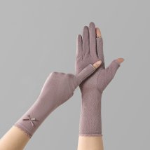 miniministore(ミニミニストア)/手袋 リボン レディース 紫外線対策/パープル