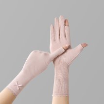 miniministore(ミニミニストア)/手袋 リボン レディース 紫外線対策/ピンク