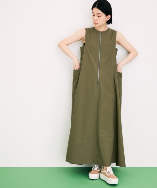 セール サステナブル フロントジップフレアワンピース アダム エ ロペ Adam Et Rope Magaseek