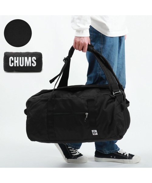 CHUMS(チャムス)/【日本正規品】 チャムス バッグ CHUMS ボストンバッグ RECYCLE BAG Recycle CHUMS 2way Boston 40L CH60－31/ブラック系1