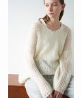 CLANE/V NAECK LOOS MOHAIR KNIT TOPS/504707906