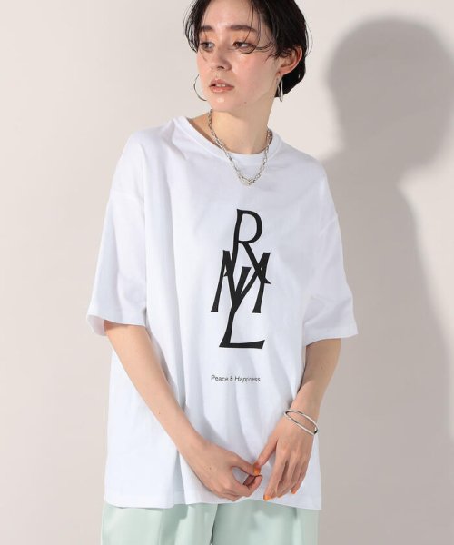 Rie Miller(リエミラー)/ビッグシルエットプリントTシャツ/ホワイト