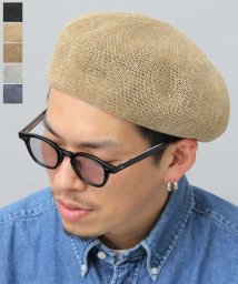 Besiquenti(ベーシックエンチ)/麻混 サーモベレー リネン ベレー帽 メンズ 帽子 カジュアル シンプル 春 夏/ベージュ