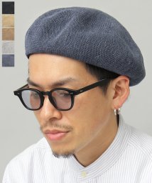 Besiquenti(ベーシックエンチ)/麻混 サーモベレー リネン ベレー帽 メンズ 帽子 カジュアル シンプル 春 夏/ネイビー