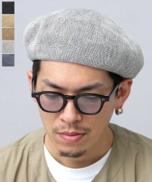 Besiquenti(ベーシックエンチ)/麻混 サーモベレー リネン ベレー帽 メンズ 帽子 カジュアル シンプル 春 夏/グレー