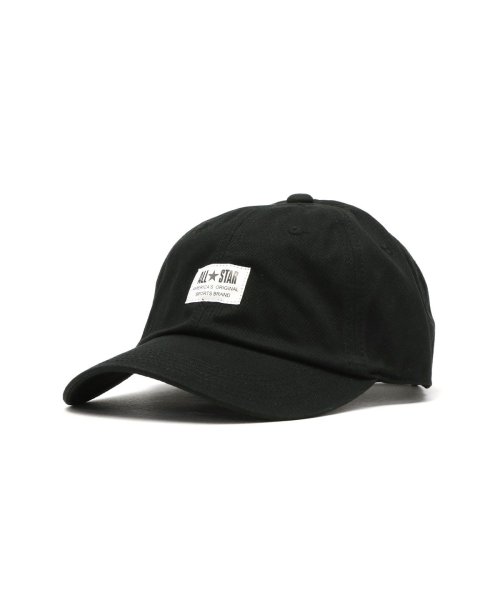 CONVERSE(コンバース)/コンバース キャップ CONVERSE WHITE LABEL LOW CAP 帽子 コットン ローキャップ ロゴ サイズ調整 187－112702/ブラック