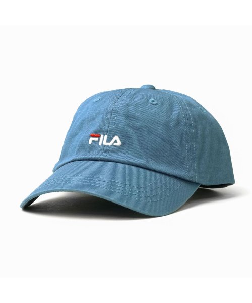 FILA(フィラ)/フィラ キャップ FILA SMALL LOGO LOW CAP コットン 洗濯 ロゴ 刺繍 UVカット 吸水速乾 アジャスター スポーツ 105－813506/ブルー