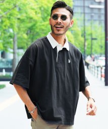 JIGGYS SHOP/US.POLO ASSN.(ユーエスポロアッスン) ブランド別注オーバーサイズ半袖ラガーシャツ / メンズ ゆったり おしゃれ ポロシャツ 半袖 ヘビーウェイト/504715034