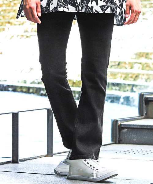 セール ストレッチデニムフレアパンツ デニムパンツ メンズ フレアパンツ ストレッチ フレアカット ブーツカット ラグスタイル Luxstyle Magaseek