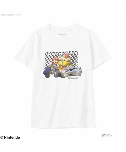 MAC HOUSE(kid's)(マックハウス（キッズ）)/マリオカート プリントTシャツ マリオ＆クッパ 22843062/ホワイト