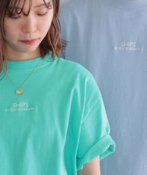 SHIPS MEN(シップス　メン)/*SHIPS: STYLISH STANDARD ロゴ 刺繍 Tシャツ/ライトグリーン