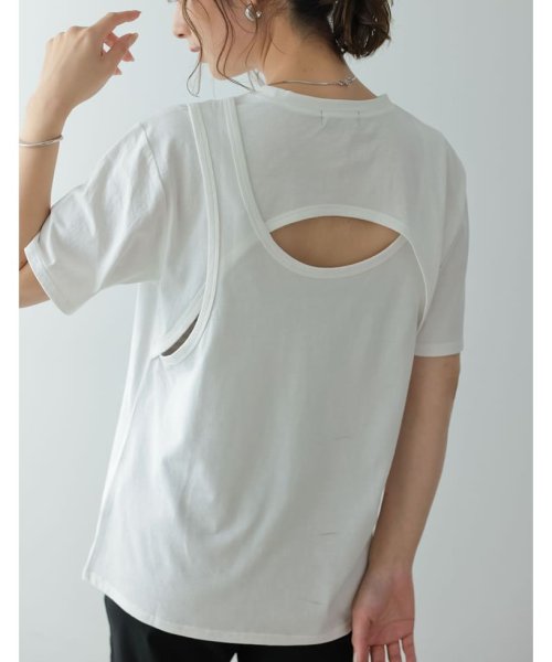 Re:EDIT(リエディ)/バックデザインTシャツ/ホワイト