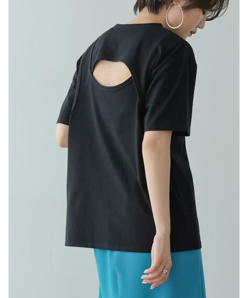 Re:EDIT(リエディ)/バックデザインTシャツ/ブラック