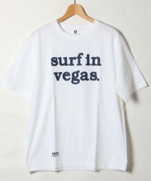QUE/【QUE　/ キュー】　USAコットン　surfin vegas ロゴ　SURF/サーフTEE　/504696570