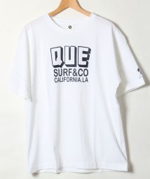 Q(キュー)/【QUE　/ キュー】　USAコットン　QUE ロゴ　SURF/サーフTEE　/オフホワイト