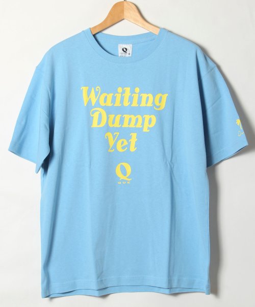 Q(キュー)/【QUE　/ キュー】　USAコットン　DUMO ロゴ　SURF/サーフTEE　/サックス